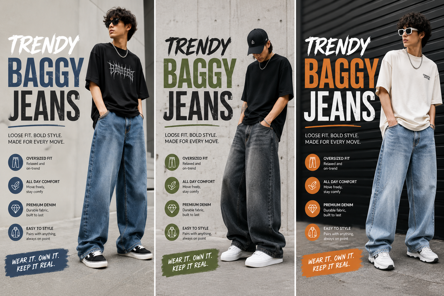 Trendy baggy popularity